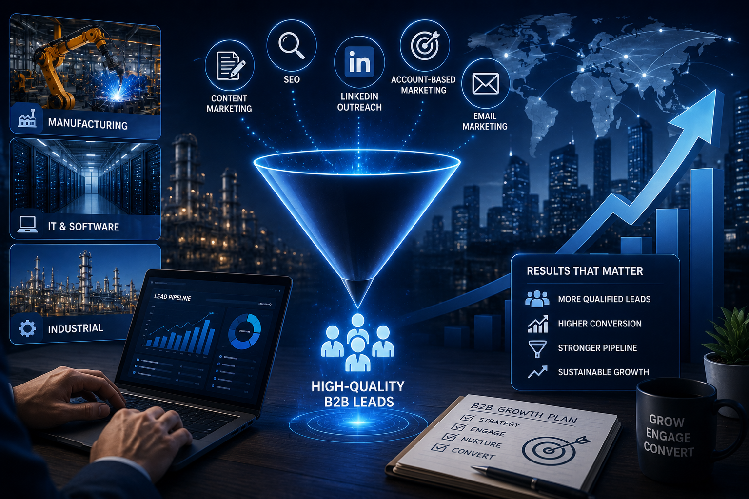 B2B Industry Marketing Strategies in 2026: How Manufacturers, IT & Industrial Companies Generate High-Quality Leads