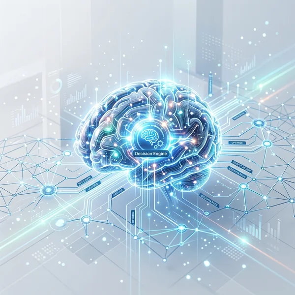 AI Agent & Decision System Development Illustration