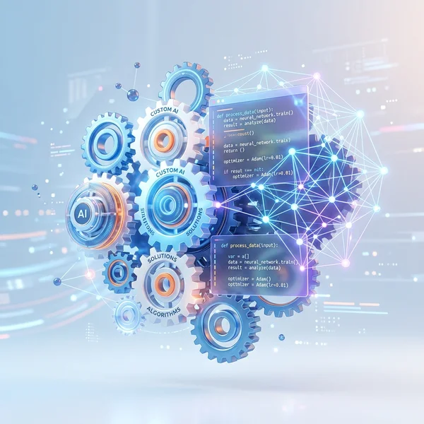 Custom AI Solution Development Illustration
