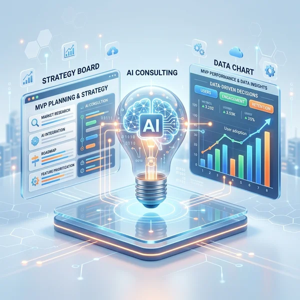 AI Strategy, Consulting & MVP Illustration