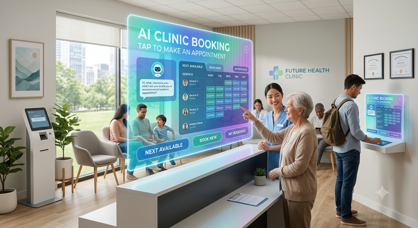 AI appointment booking for clinics in India - 24/7 WhatsApp and voice patient scheduling that reduces no-shows - GInfomedia