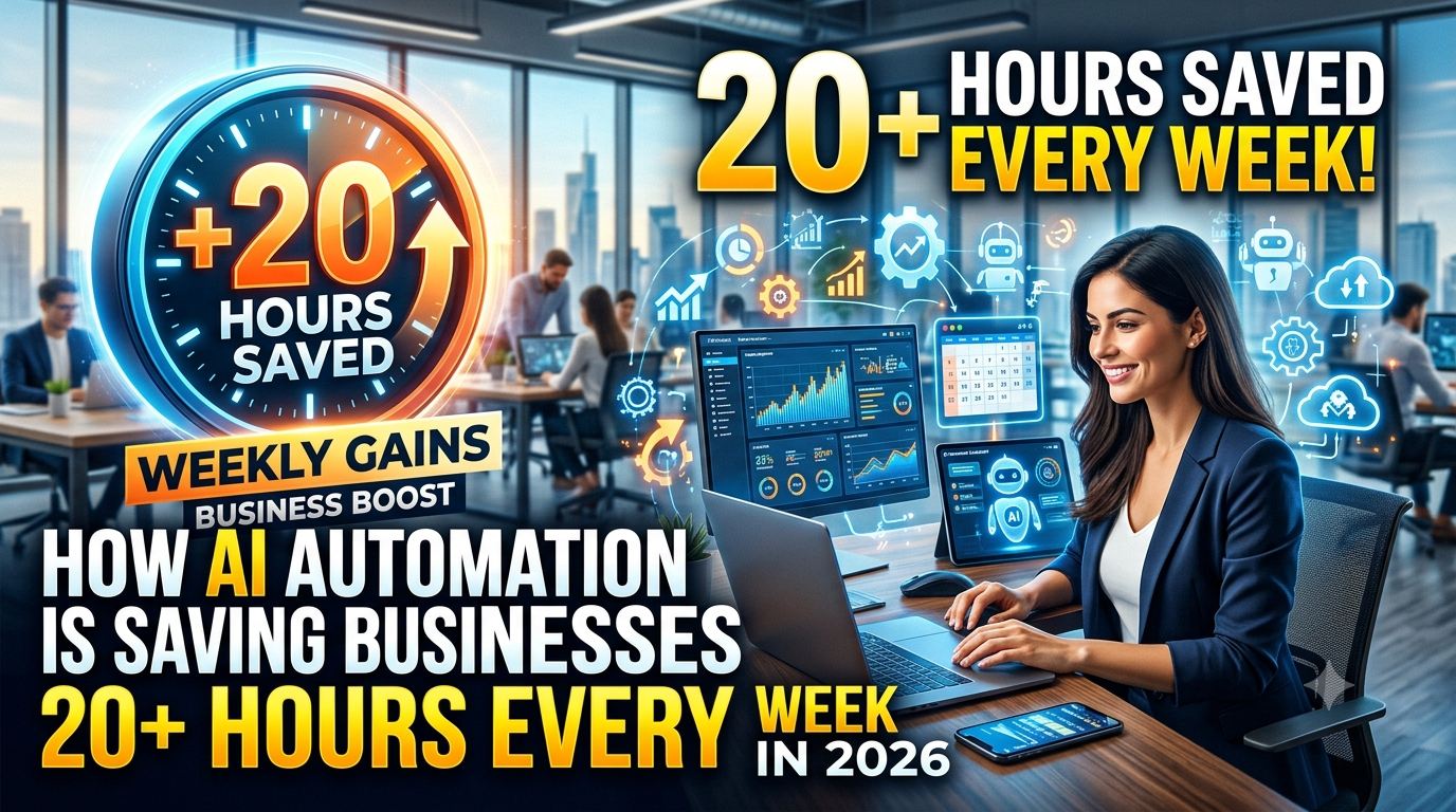 How AI automation is saving businesses 20+ hours every week in 2026 - automated workflows, AI agents and AI automation tools - GInfomedia