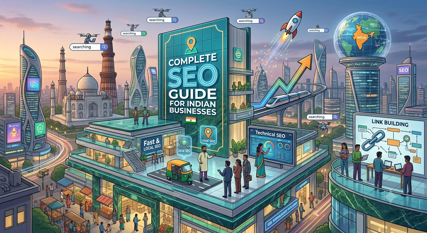 Complete SEO Guide for Indian Businesses 2026 - How to Rank #1 on Google and AI Search - GInfomedia