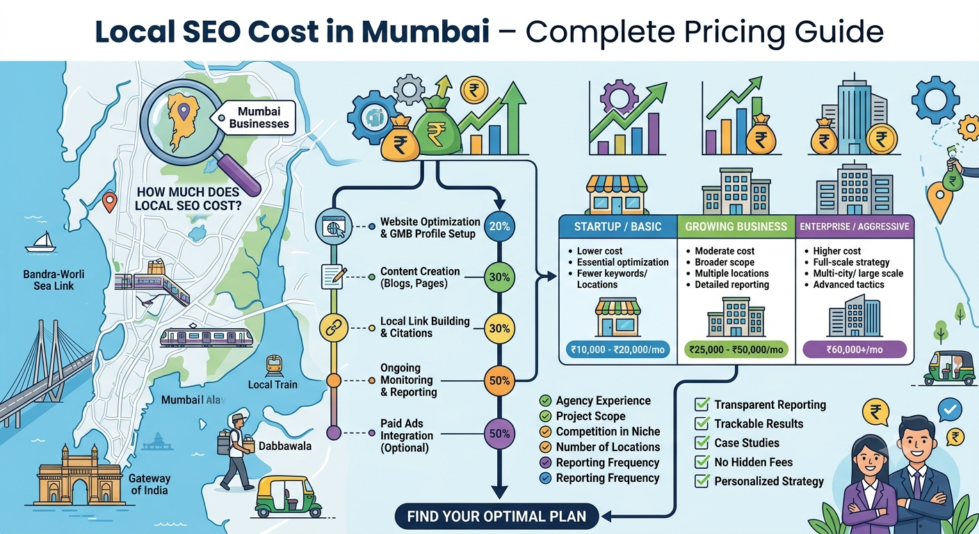 Local SEO Cost in Mumbai 2026 - Complete Pricing Guide with SEO Packages and Monthly Charges for Small Businesses - GInfomedia
