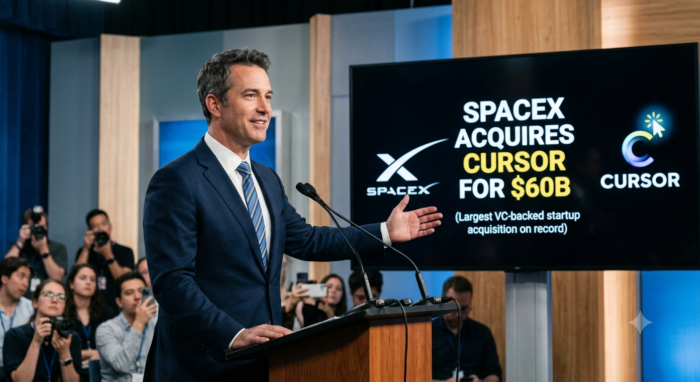 SpaceX Acquires Cursor for $60 Billion - Largest VC-Backed Startup Acquisition 2026 - GInfomedia