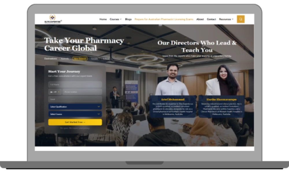 Elite Expertise website